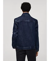 Mango Men's Pocketed Denim Jacket