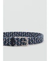 Mango Men's Braided Elastic Colored Belt