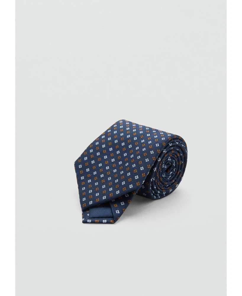 Mango Men's Mulberry Silk Printed Tie