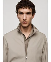 Mango Men's Zip-Up Lyocell Jacket