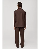 Mango Men's Pleats Detail Suit Pants