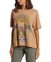 Roxy Juniors' Morockin Cotton Oversized Graphic T-Shirt