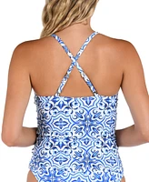 La Blanca Women's Alboran Sea Keyhole Tankini Top