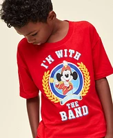 Disney | Macy's Big Kids Unisex Mickey Mouse I'm with The Band Graphic T-Shirt, Exclusively at Macy's