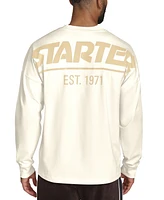 Starter Men's Oversized Long-Sleeve Sueded Soft Touch Branded Shirt