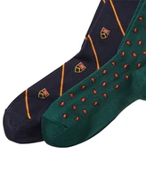 Polo Ralph Lauren Men's 2-Pk. Foulard Crest Slack Socks