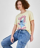 Disney Juniors' Stitch Valentine's Day Crewneck Graphic Tee