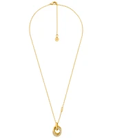 Michael Kors 14K Gold-Plated Brass Necklace, Bracelet and Earrings Set