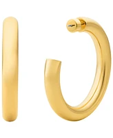 Michael Kors 14K Gold-Plated Brass Tube Hoop Earrings