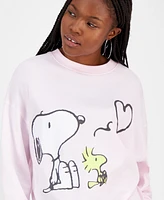 Grayson Threads, The Label Juniors' Snoopy & Woodstock Heart Graphic Sweatshirt