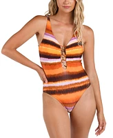 La Blanca Women's Upon Horizon Plunge One-Piece Swimsuit