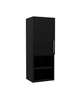 Depot E-Shop Cairo Medicine Single Door Cabinet, Two External Shelves, Two Interior Shelves, Black