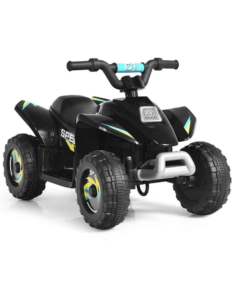 Costway 6V Kids Electric Quad Atv 4 Wheels Ride On Toy Toddlers Forward&Reverse