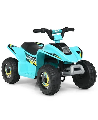 Costway 6V Kids Electric Quad Atv 4 Wheels Ride On Toy Toddlers Forward&Reverse