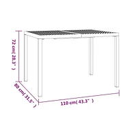 vidaXL Patio Table Anthracite 43.3"x31.5"x28.3" Steel