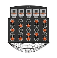 Swooc Low Post Line-Up | Wall Mounted Giant Basketball 4 In a Row w/ 5+Games | Basketball Hoop For Room Wall Games | Mini Hoop