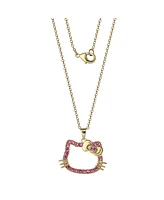Hello Kitty Sanrio Outline Pink Crystal Pendant