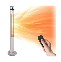 SereneLife 1500W Floor Standing Patio Heater with Remote Control and Three Power Settings