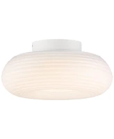 Possini Euro Design Possini Euro Sandringham 13 3/4" Sanded White Modern Led Ceiling Light