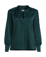 Lands' End Women's Satin Popover Shirt