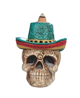 Fc Design 4"H Skull with Green Hat Figurine Decoration Home Decor Perfect Gift for House Warming, Holidays and Birthdays