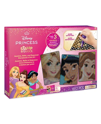 Make It Real Disney Stamp to Reveal Jasmine, Belle, Rapunzel Storybook and Dot Art