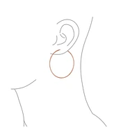 Bling Jewelry Lightweight Round Thin Endless Continuous Twist Hoop Earrings For Women Rose Gold Plated .925 Sterling Silver 1.75 Inches