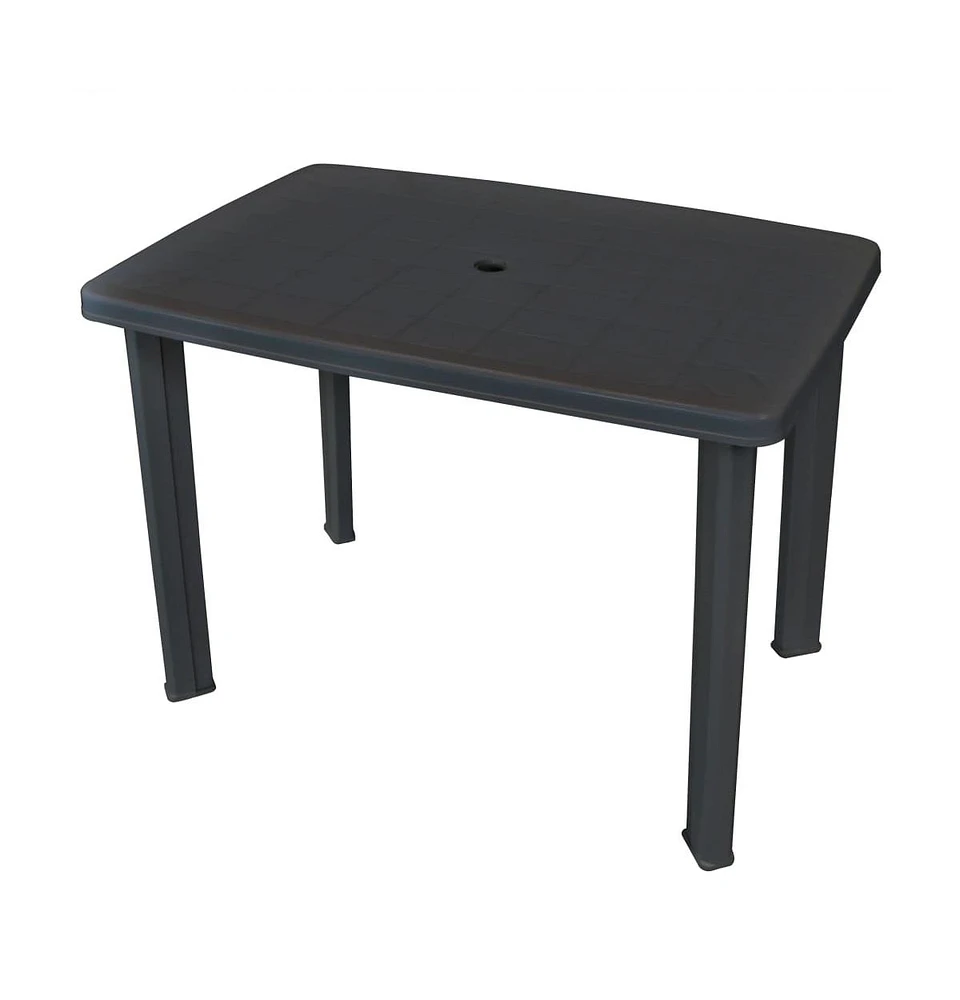 vidaXL Patio Table Anthracite 39.8"x26.8"x28.3" Plastic