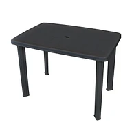 vidaXL Patio Table Anthracite 39.8"x26.8"x28.3" Plastic