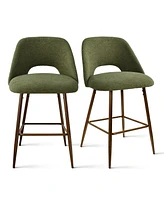 Maison Boucle 26 Inches Counter Height Bar Stools Set Of 2,Barstools with Metal Legs-Maison Boucle