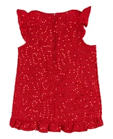 Rare Editions Baby Girl Sequin Tweed Social Dress