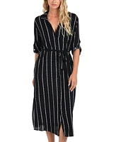 La Blanca Women's City Lights Button-Up Shirt Dress Cover-Up