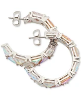 kate spade new york Silver-Tone Shine Me Up Medium Hoop Earrings, 1.25"