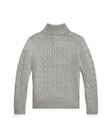 Polo Ralph Lauren Big Boys Cable-Knit Cotton Quarter-Zip Sweater