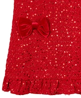 Rare Editions Baby Girl Sequin Tweed Social Dress