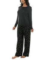 Roudelain Women's Cozy Luxe Long-Sleeve Crewneck Pajama Top