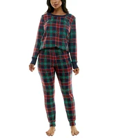 Roudelain Women's Packaged Long-Sleeve Top & Joggers Pajama Set