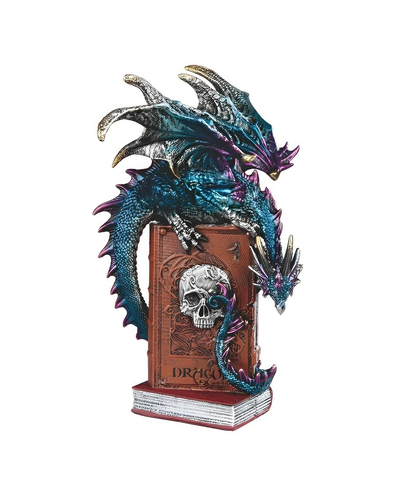 Fc Design 8.75"H Blue Dragon on a Book Figurine Decoration Home Decor Perfect Gift for House Warming, Holidays and Birthdays