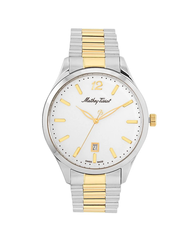 Mathey Tissot Men's Urban Metal White Dial Watch - H411MBI
