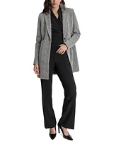 Dkny Petite Notch-Lapel Single-Button Long-Sleeve Jacket