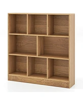 Costway 8-Cube Bookcase 41" Wooden Toy Storage Organizer for Kids Bookshelf