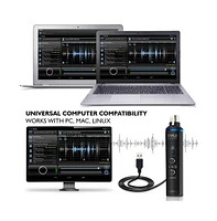 Pyle Xlr-to-usb Microphone Adaptor, Usb Mic Interface with Volume Control and +48V Phantom Power