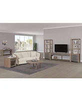 Portmore 80" Wood 3PC Tv Console Set (80"Console, 2 Piers) - Two