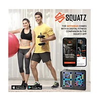 Squatz Portable Push Up Board Home Workout Equipment Set With Resistance Bands