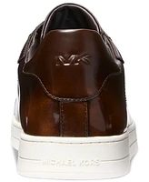 Michael Kors Men's Keating Burnished Leather Lace-Up Sneaker