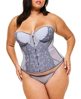 Adore Me Plus Padma Sweetheart Corset & G-String Set