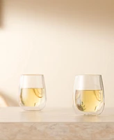 Bodum Skal Double-Walled White Wine Glasses, Set of 2