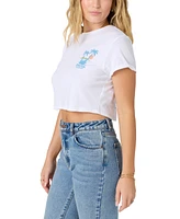 O'Neill Juniors' Sunlit Sandbar Cotton Cropped Graphic T-Shirt