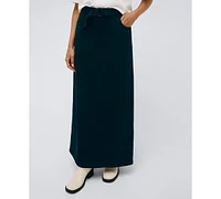 Kenneth Cole Women's Fly-Front Belted Maxi Skirt