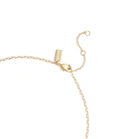 Coach Gold-Tone Stitched Link Pendant Necklace